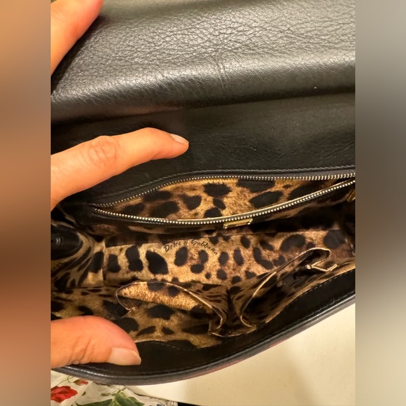 Dolce Gabbana Medium Miss Sicily Dauphine Bag Black Pink with online COA - Picture 12 of 17